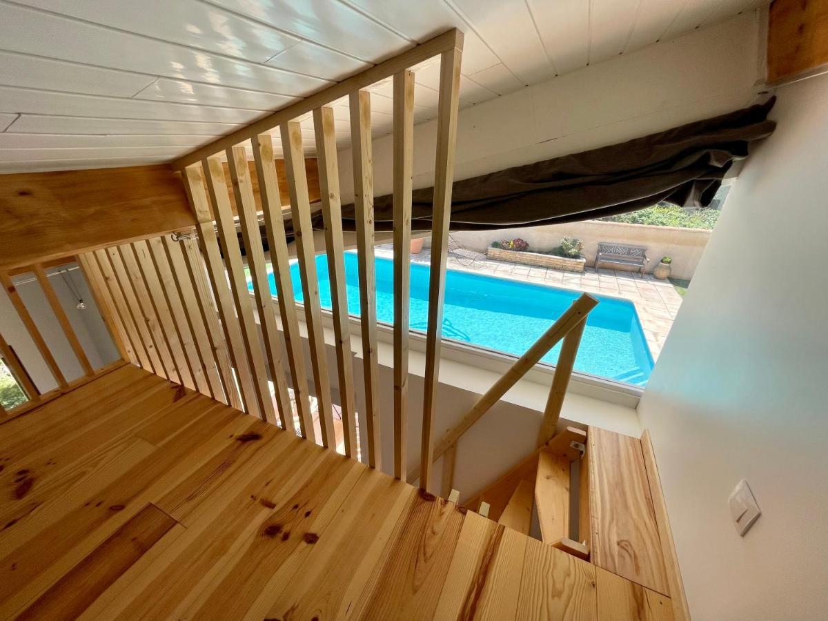 Annexe Des Pins - Studio Gite Avec Piscine & Climatisation Villeneuve-lès-Béziers Exteriör bild