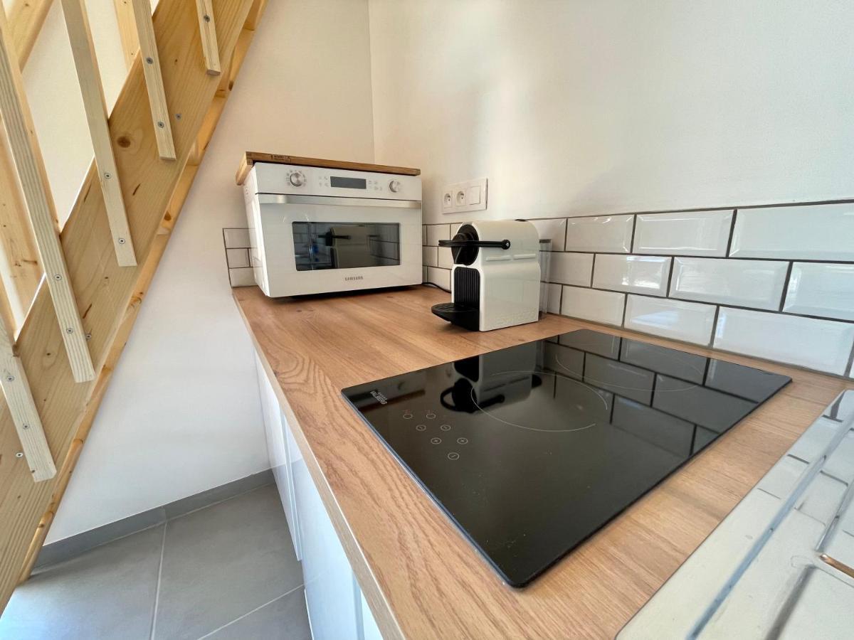 Annexe Des Pins - Studio Gite Avec Piscine & Climatisation Villeneuve-lès-Béziers Exteriör bild